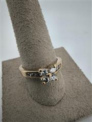 Lady's Diamond Engagement Ring 10 Diamonds .70 Carat T.W. 14K Yellow Gold 4.64g